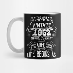 Mens 70 Year Old Gifts Vintage 1952 Man Myth Legend 70th Birthday Mug